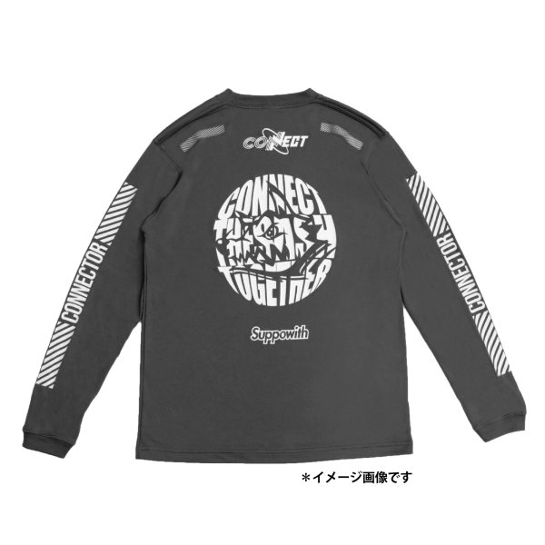 画像1: コネクト×マンウィズ×♯サポウィズ　ドライロンＴ　ダークグレイ (1)